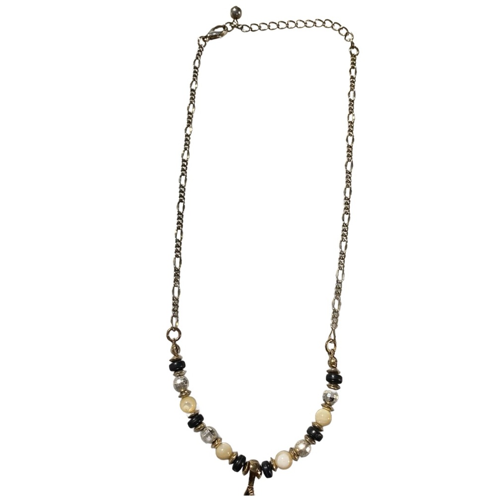 VTG Goldtone and Black Necklace | Maximalist Style - Picture 2 of 9